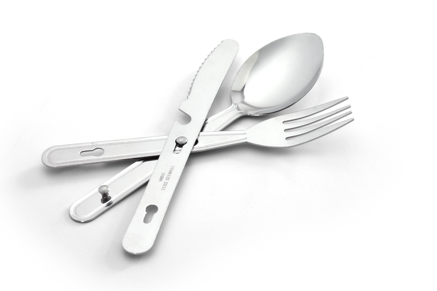 Kit de Talheres Coghlan's Ao Inox com Clipe Cutlery