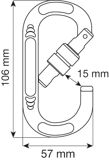 Mosqueto Camp Oval Compact Lock 24KN