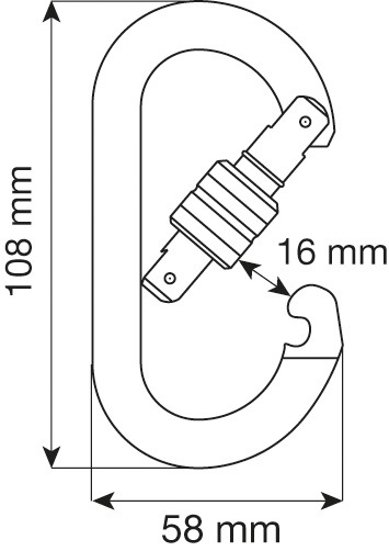 Mosqueto C.A.M.P. Oval Standard Lock